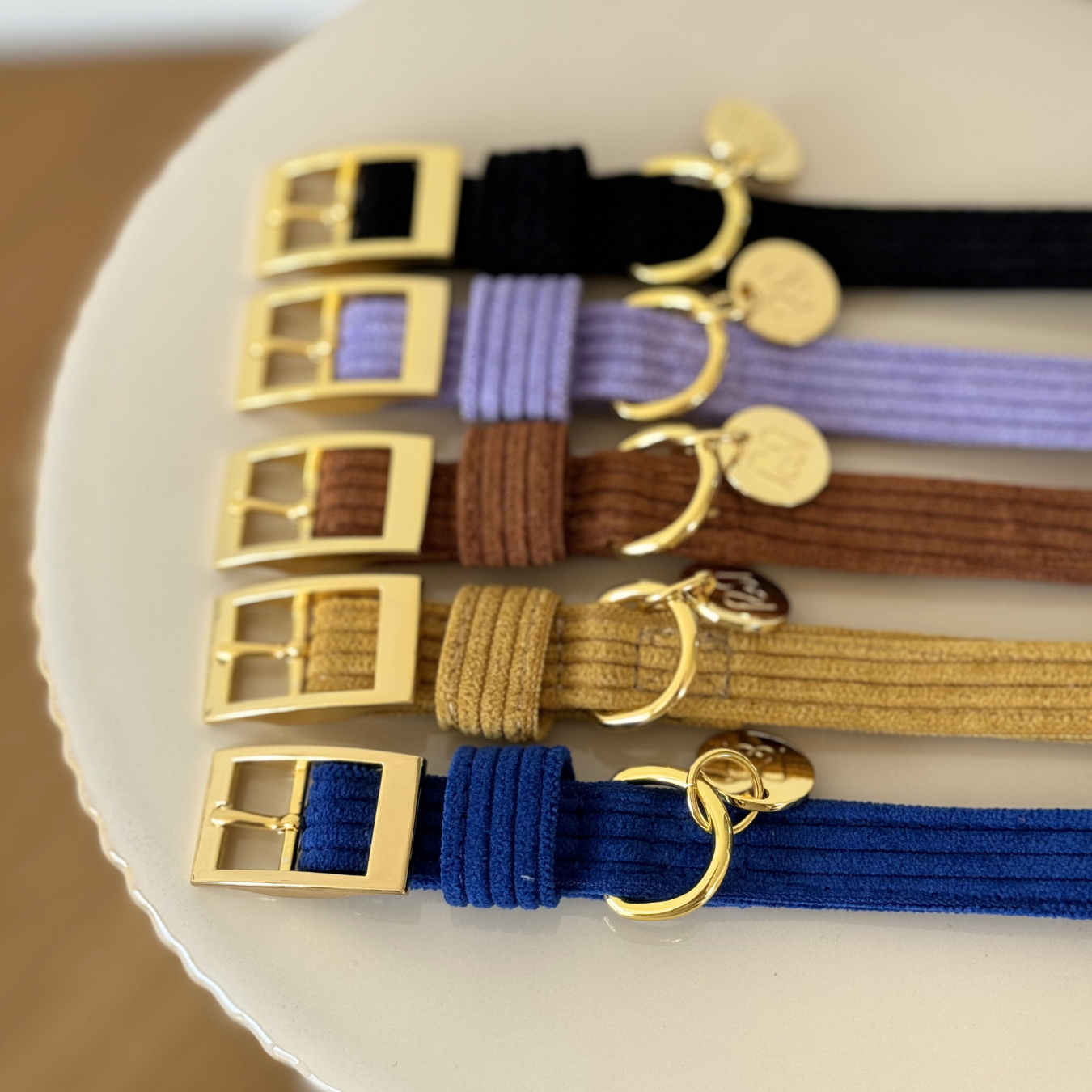 CLASSIC DOG COLLAR - HONEY MUSTARD