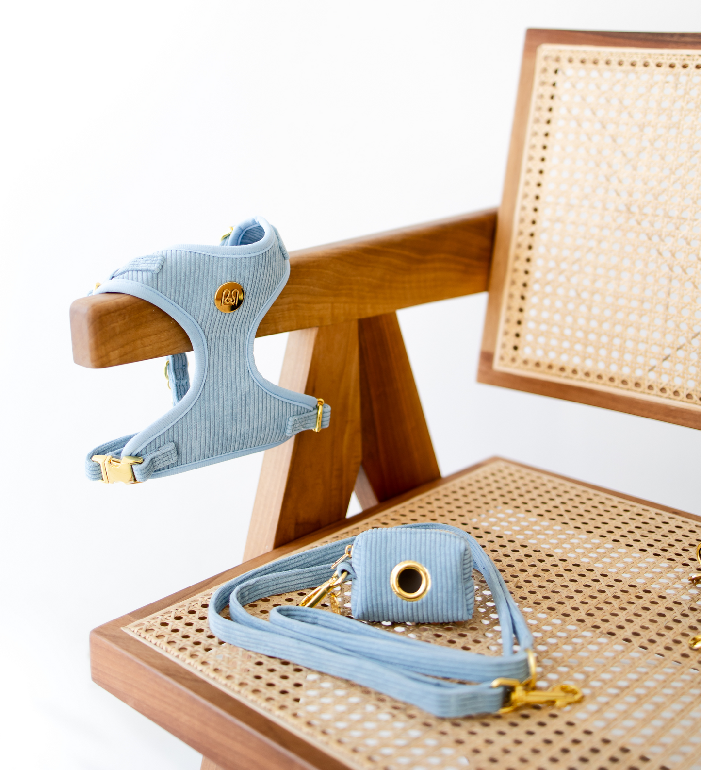 CORDUROY HARNESS BABY BLUE