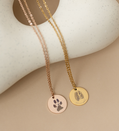 PERSONALIZED NECKLACE - paw print