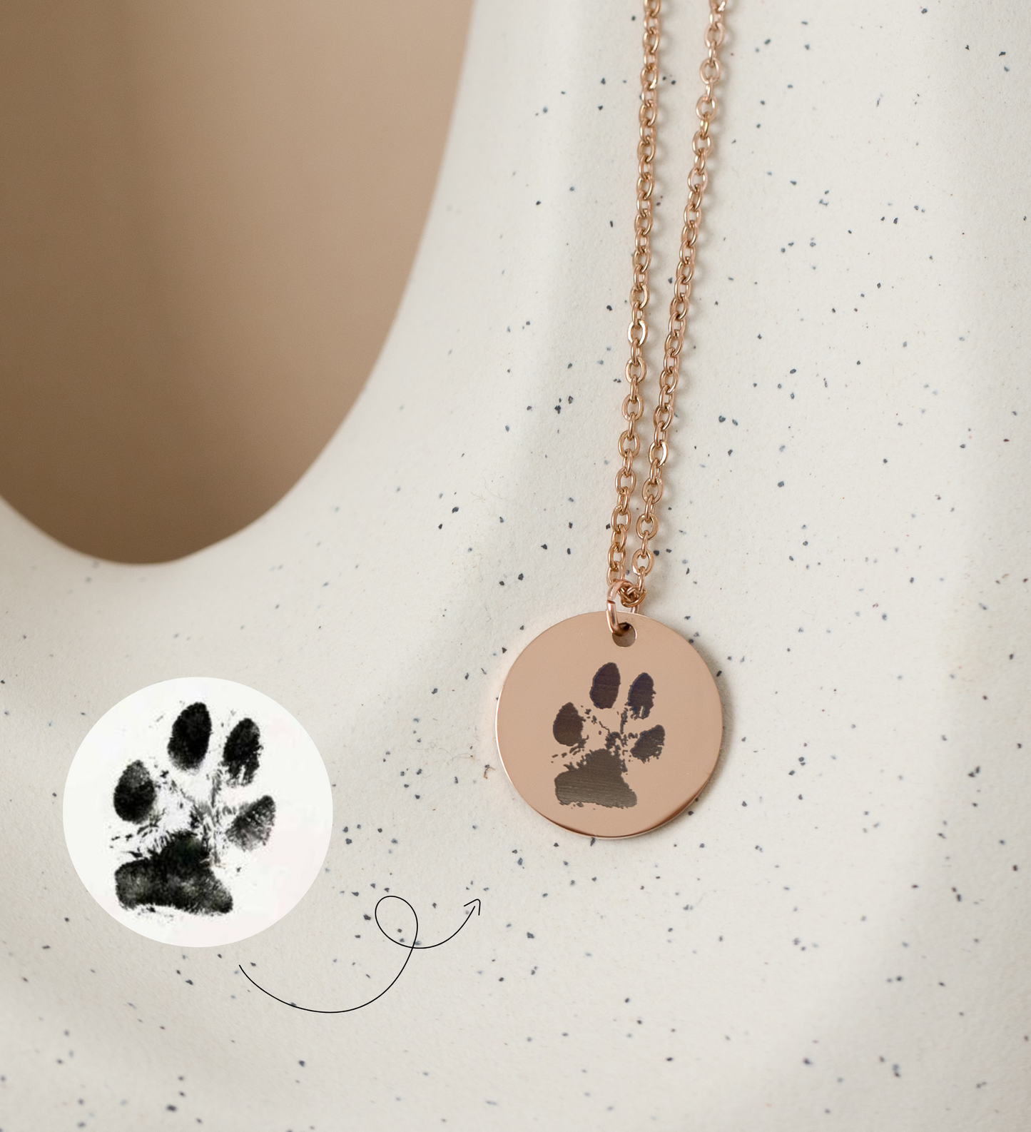 PERSONALIZED NECKLACE - paw print
